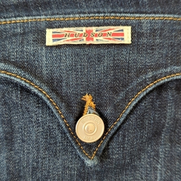 Hudson Collin Classic Low Rise Dark Wash Flap Pocket Denim Skinny Jeans 26 - Picture 15 of 16